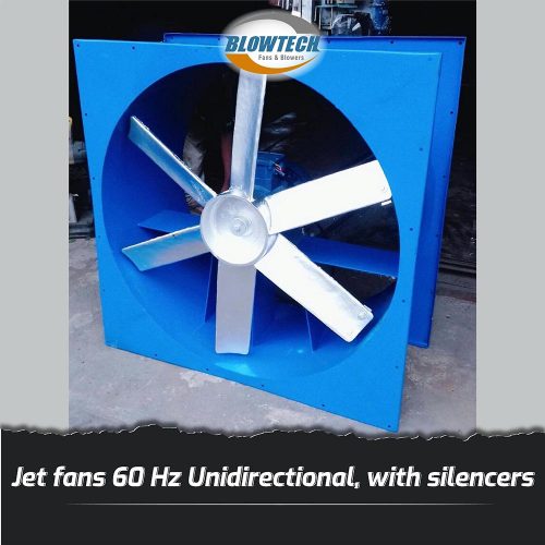 Jet fans 60 Hz Unidirectional, with silencers