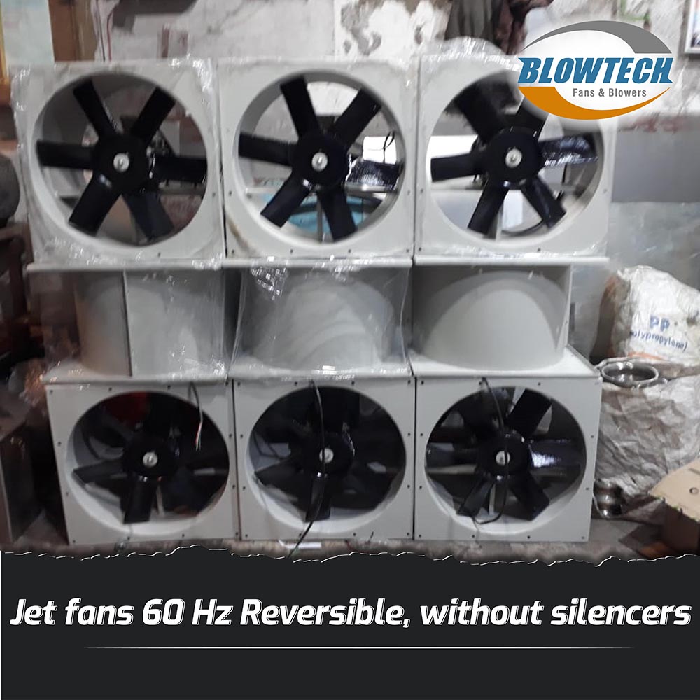 Jet fans 60 Hz Reversible, without silencers