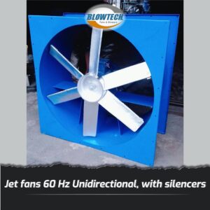 Jet fans 60 Hz Unidirectional, with silencers