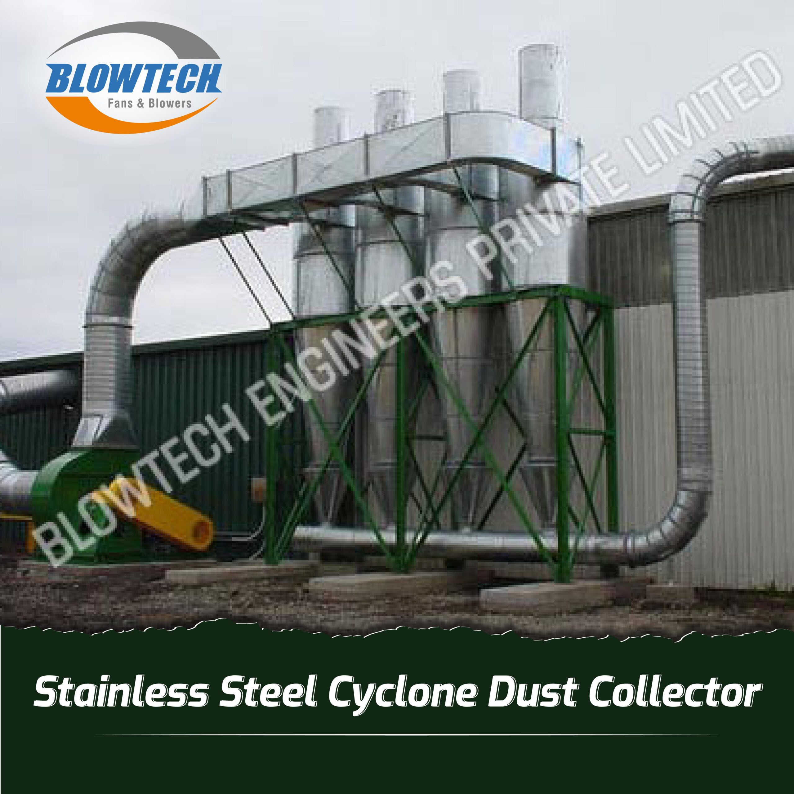 Stainless Steel Cyclone Dust Collector  manufacturer, supplier and exporter in Mumbai, India