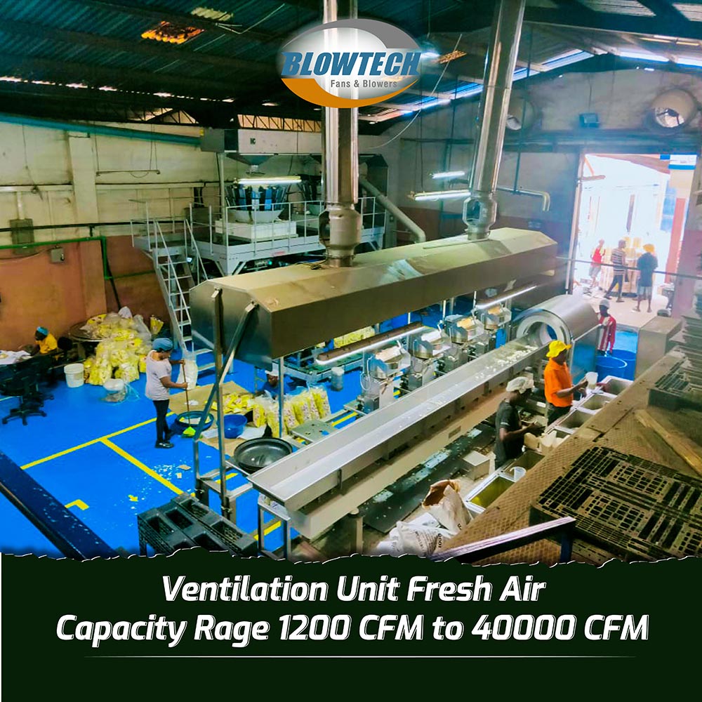 Ventilation Unit Fresh Air Capacity Rage: 1200 CFM to 40000 CFM